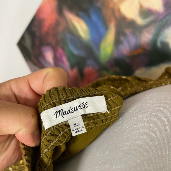 Madewell Ruffle-sleeve Tiered Midi Dress in Daisy Stitch Sz XS Cottagecore Fall - Picture 5 of 10